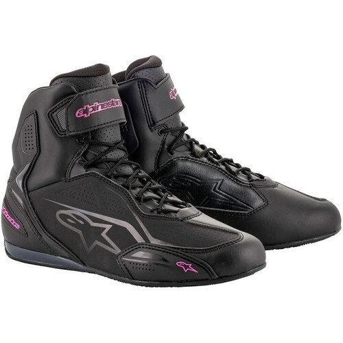 ALPINESTARS WOMEN FASTER V3 RIDE SHOE BLACK FUCHIA 6 (38)