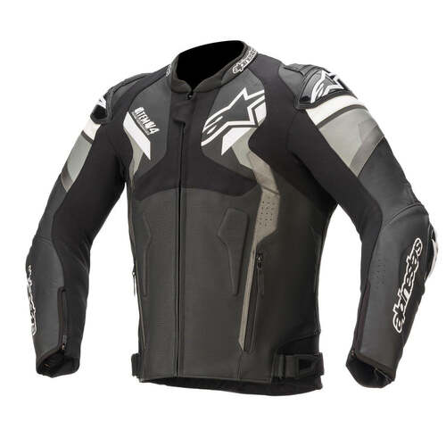 ALPINESTARS ATEM V4 LEATHER JACKET BLACK GRAY WHITE 56