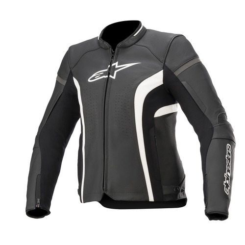 ALPINESTARS STELLA KIRA LEATHER JACKET BLACK WHITE 38 (4)