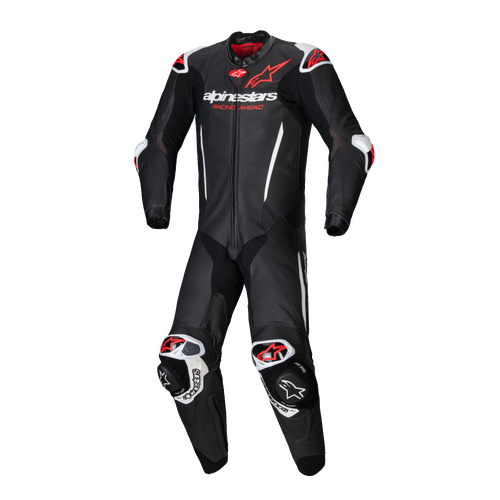 ALPINESTARS GPR7 1PC LEATHER SUIT BLACK WHITE FLURO RED 54