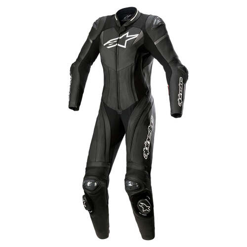 ALPINESTARS WOMENS GP PLUS 1PC SUIT BLACK WHITE METALLIC GRAY 42 (8)