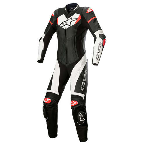 ALPINESTARS WOMENS GP PLUS 1PC SUIT BLACK WHITE BRIGHT RED 42 (8)