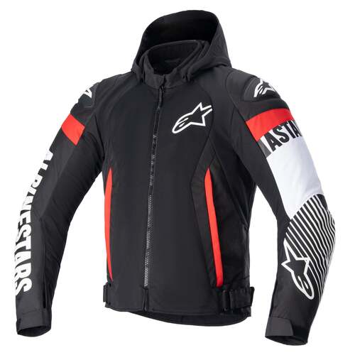 ALPINESTARS ZACA AIR JACKET BLACK WHITE FLURO RED