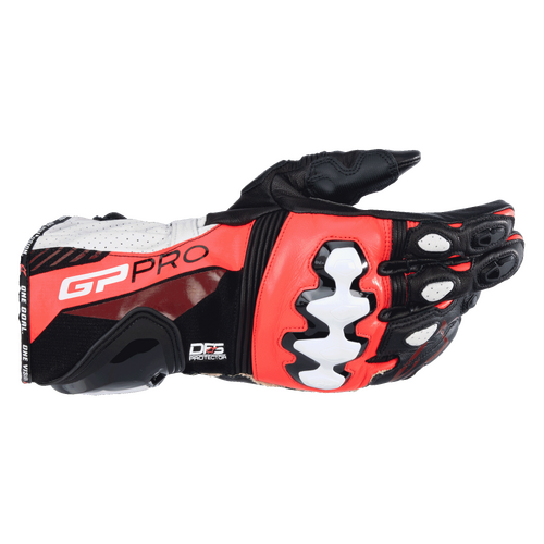 ALPINESTARS GP PRO R4 GLOVES BLACK FLURO RED WHITE XL