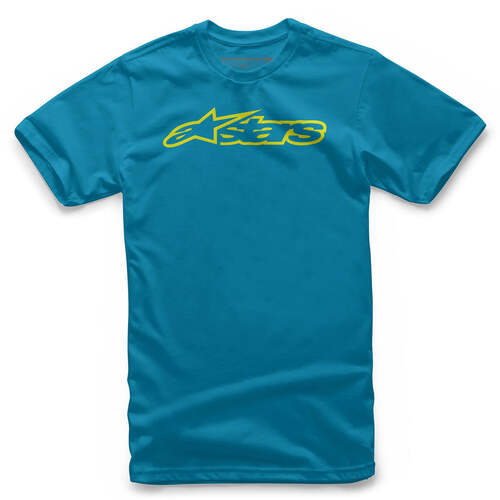 ALPINESTARS KIDS BLAZE TEE TURQUOISE FLURO YELLOW XS