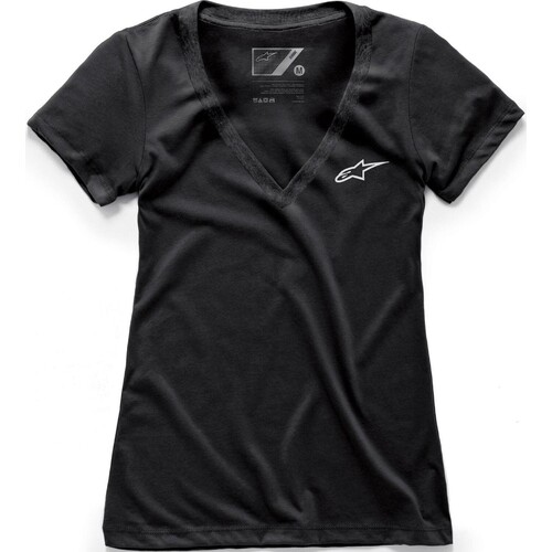 ALPINESTARS WOMENS AGELESS VNECK TEE BLACK XS