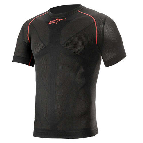 ALPINESTARS RIDE TECH V2 TOP SHORT SLEEVE BLACK RED XL/XXL