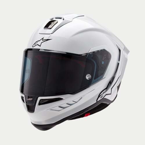 ALPINESTARS SUPERTECH SR10 SOLID WHITE GLOSS BLACK MATT HELMET S