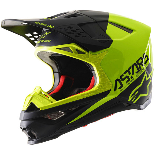 ALPINESTARS SUPERTECH S-M8 ECHO HELMET BLACK YELLOW FLURO L