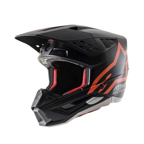 ALPINESTARS SM5 COMPASS HELMET MATT BLACK FLURO ORANGE XL