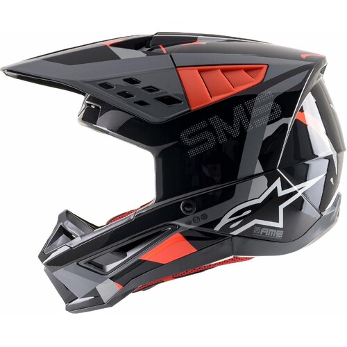 ALPINESTARS SM5 ROVER HELMET ANTHRACITE FLURO RED XS