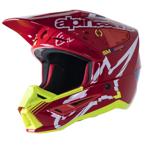 ALPINESTARS SM5 ACTION GLOSS RED WHITE FLURO YELLOW XXL