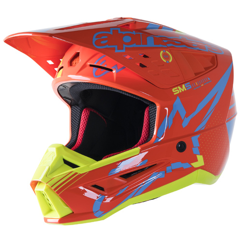 ALPINESTARS SM5 ACTION GLOSS FLURO ORANGE CYAN YELLOW XXL