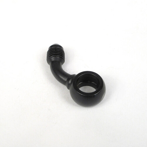 WHITES BRAKE FITTING 10mm BANJO - 60DEG@90 - STEEL - BLACK