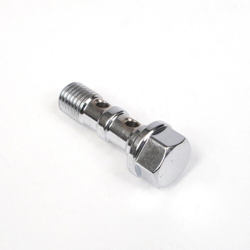 WHITES BRAKE FITTING 10mm DOUBLE BANJO BOLT 10 x 1.25 - CHROME