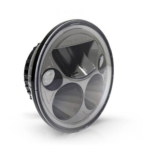 DENALI M5 E-MARK LED HEADLIGHT MODULE 5.75in ROUND - BLACK CHROME