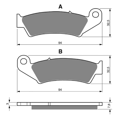 GOLDfren K5 Off-Road Racing  Brake Pads - GF004K5