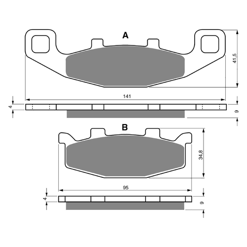 GOLDfren S3 Sintered Sports  Brake Pads - GF013S3