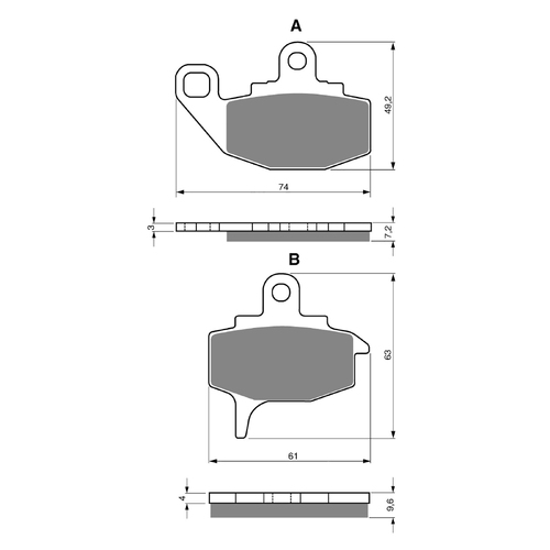 GOLDfren K5 Off-Road Racing  Brake Pads - GF035K5