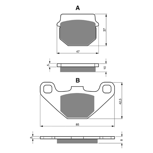 GOLDfren K5 Off-Road Racing  Brake Pads - GF042K5