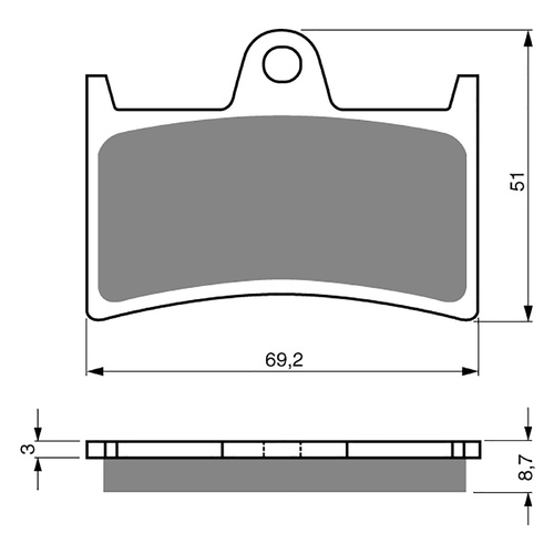 GOLDfren S3 Sintered Sports  Brake Pads - GF070S3