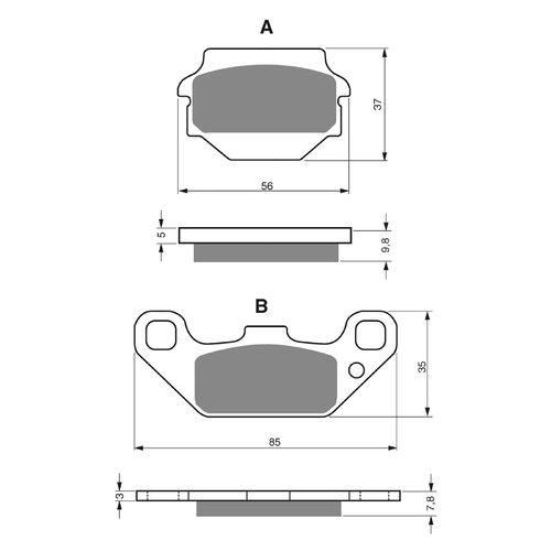 GOLDfren K5 Off-Road Racing  Brake Pads - GF091K5