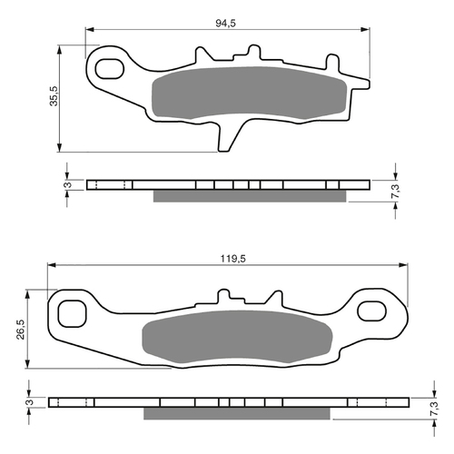 GOLDfren K5 Off-Road Racing  Brake Pads - GF108K5