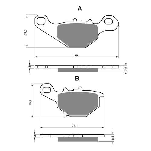 GOLDfren K5 Off-Road Racing  Brake Pads - GF109K5