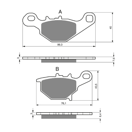 GOLDfren K5 Off-Road Racing  Brake Pads - GF226K5