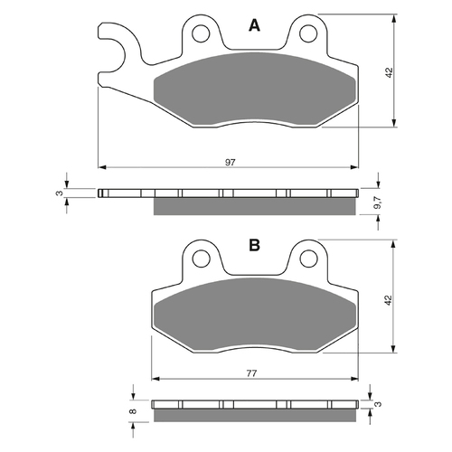 GOLDfren S3 Sintered Sports  Brake Pads - GF247S3