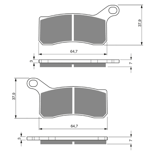 GOLDfren K5 Off-Road Racing  Brake Pads - GF261K5