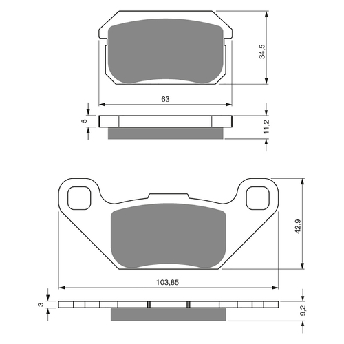 GOLDfren K5 Off-Road Racing Brake Pads - GF283K5