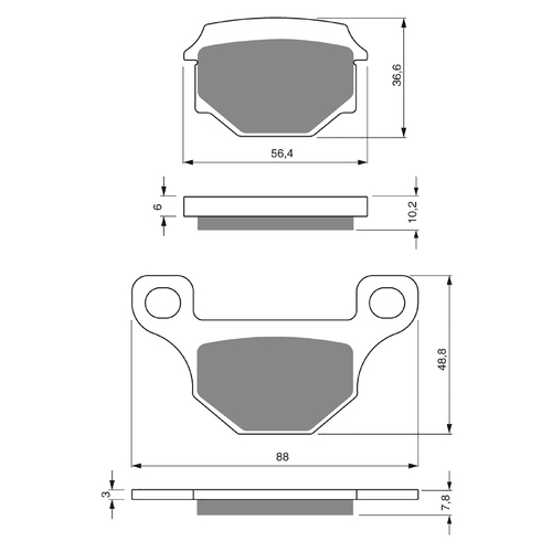 GOLDfren S3 Sintered Sports  Brake Pads - GF289S3