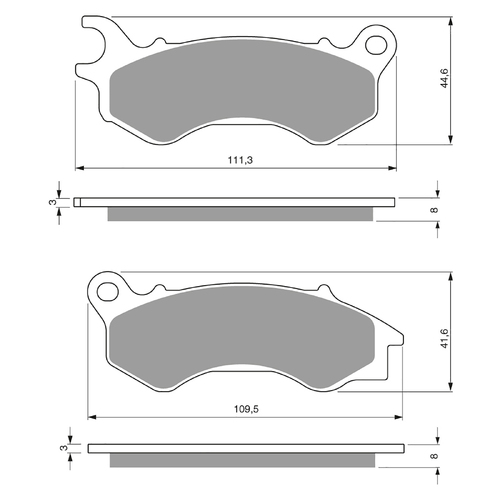 GOLDfren S3 Sintered Sports Brake Pads - GF299S3