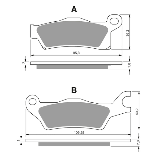 GOLDfren K1 Sintered Off-Road Brake Pads - GF309K1