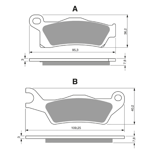 GOLDfren K1 Sintered Off-Road Brake Pads - GF310K1