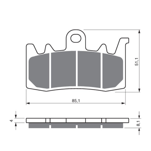 GOLDfren GPR Sintered Racing Brake Pads - GF328GPR