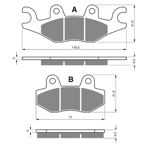 GOLDfren S3 Sintered Sports Brake Pads - GF329S3