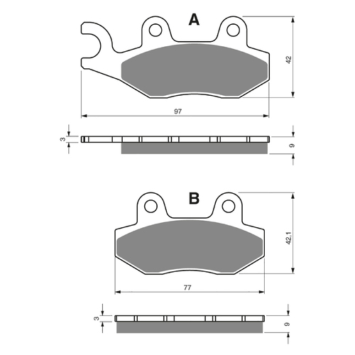 GOLDfren S3 Sintered Sports  Brake Pads - GF334S3