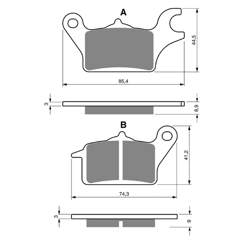 GOLDfren S3 Sintered Sports  Brake Pads - GF357S3