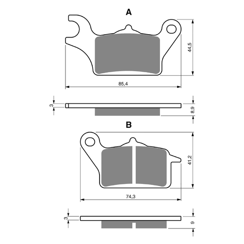 GOLDfren S3 Sintered Sports  Brake Pads - GF358S3