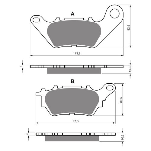 GOLDfren S3 Sintered Sports  Brake Pads - GF370S3