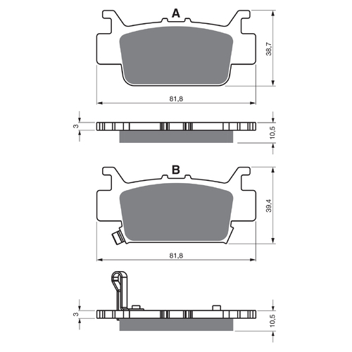 GOLDfren K5 Off-Road Racing  Brake Pads - GF385K5