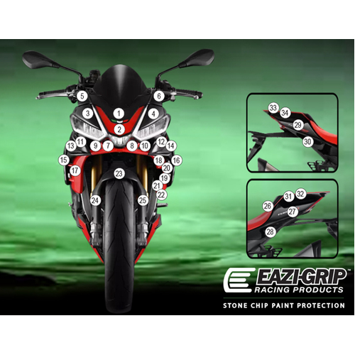 EAZI-GUARD PAINT PROTECTION FILM - APRILIA TUONO V4 2021  GLOSS