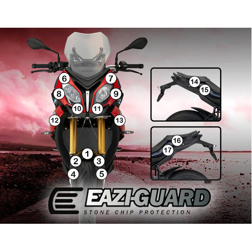 EAZI-GUARD PAINT PROTECTION FILM - BMW S1000XR 2015 - 2018  GLOSS