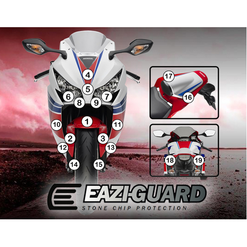 EAZI-GUARD PAINT PROTECTION FILM - HONDA CBR1000RR 2012 - 2016  GLOSS