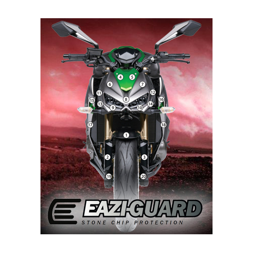 EAZI-GUARD PAINT PROTECTION FILM - KAWASAKI Z1000 2014 - 2017  GLOSS