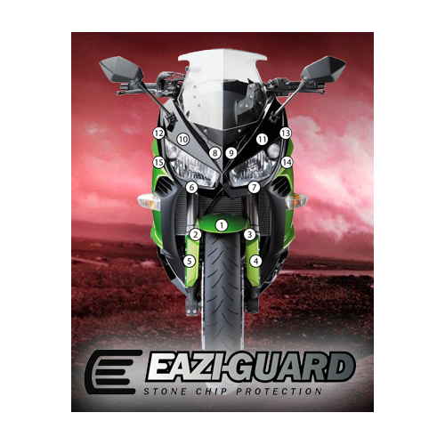 EAZI-GUARD PAINT PROTECTION FILM - KAWASAKI NINJA 1000 2011 - 2016  GLOSS