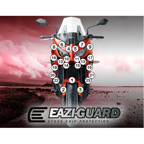 EAZI-GUARD PAINT PROTECTION FILM - KAWASAKI VERSYS 1000 2015 - 2018  MATTE