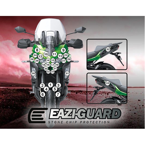 EAZI-GUARD PAINT PROTECTION FILM - KAWASAKI VERSYS 1000 2019  GLOSS